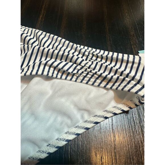Roxy NWT size S beach classics navy/stripe full bikini bottoms - swim - Picture 3 of 7